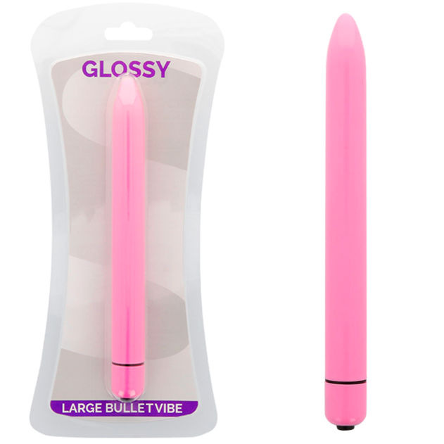 💗 GLOSSY - Vibrateur Slim Deep Rose | Élégance et Plaisir Discret