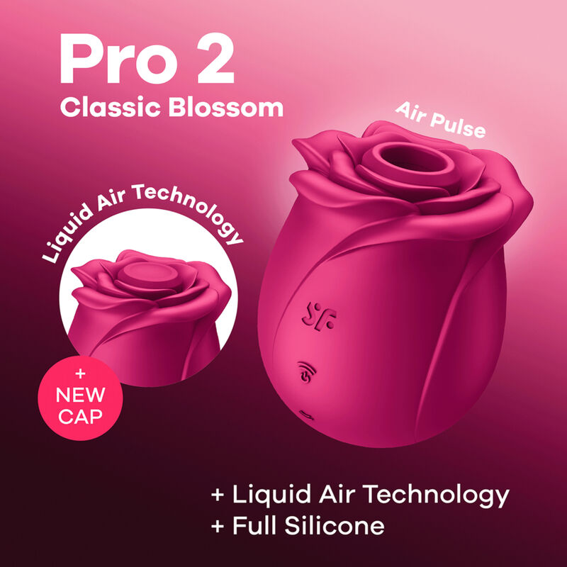 🌸 SATISFYER Pro 2 Classic Blossom – Vibromasseur à Pulsations d'Air