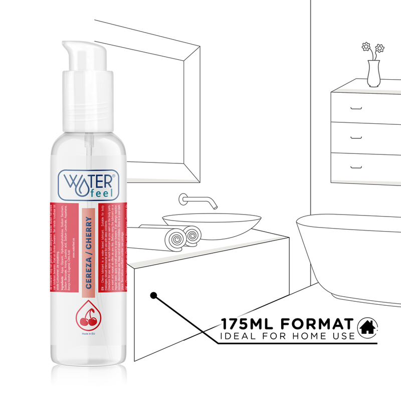 🍒 WATERFEEL Lubrifiant Saveur Cerise 175 ml – Plaisir Gourmand et Longue Durée