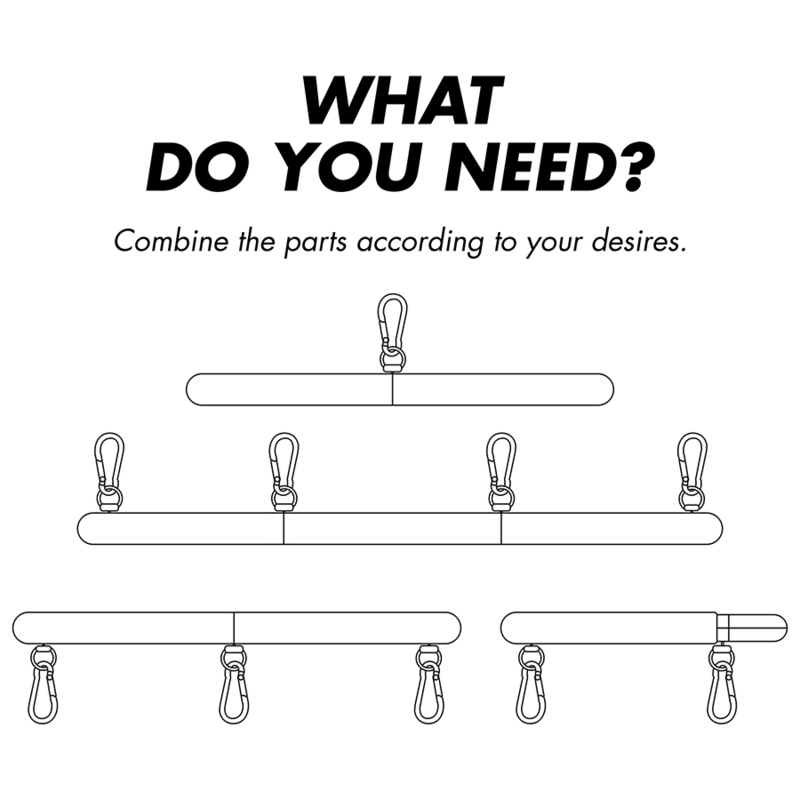 🖤 FETISH SUBMISSIVE – Barre d’écartement réglable 4 pièces