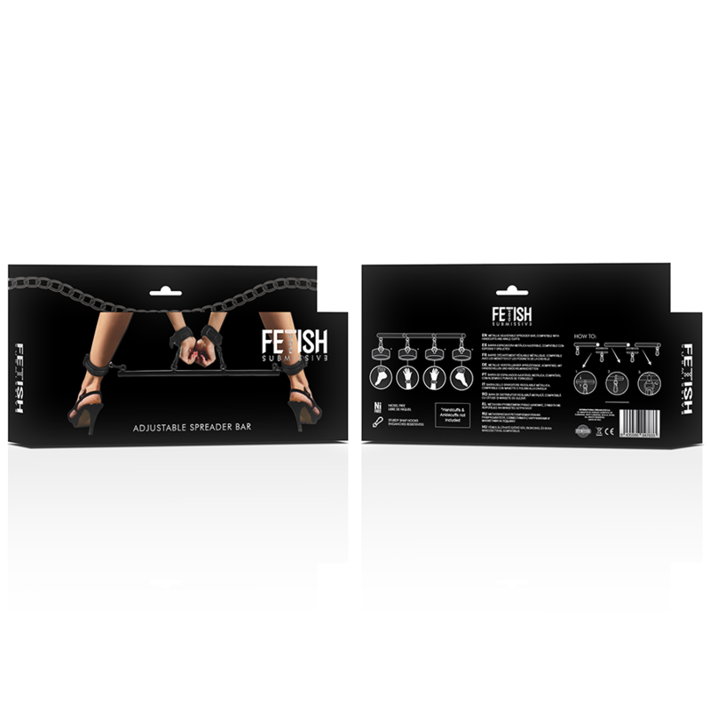 🖤 FETISH SUBMISSIVE – Barre d’écartement réglable 4 pièces