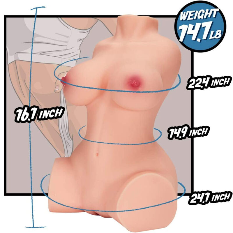 Torse Féminin Réaliste ARMONY – Poupée Érotique Compacte en TPE | Haute Qualité & Sensations Réalistes