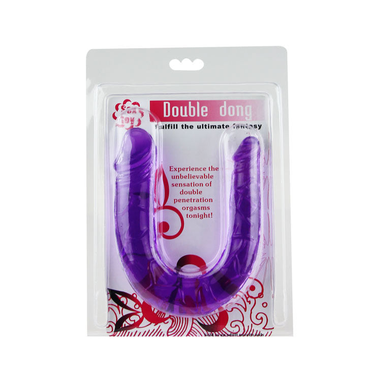 BAILE – Double Gode en Gelée Flexible Lilas