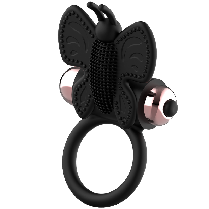 COQUETTE CHIC DESIRE – Cockring Vibrant Papillon Noir & Or | Élégance et Plaisir Intense