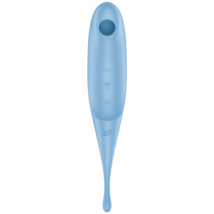 ✨ SATISFYER Twirling Pro Air Pulse – Stimulateur Clitoridien & Vibromasseur 2-en-1 (Bleu)