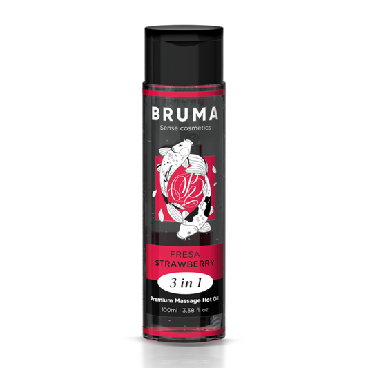 🥵 Huile de Massage Gourmande Fraise 3 en 1 – Effet Chaleur – 100ml