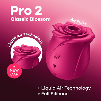 🌸 SATISFYER Pro 2 Classic Blossom – Vibromasseur à Pulsations d'Air