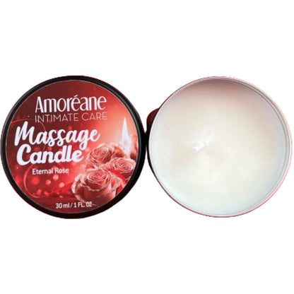 🔥 AMOREANE – Bougie de Massage Rose Éternelle 30 ml