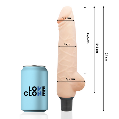 💦 LOVECLONE - Vibromasseur Autolubrifiant HARALD 24 cm - Réalisme & Innovation au service du plaisir