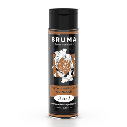 🍰 BRUMA – Huile de Massage Premium Effet Chaleur 3 en 1 – Saveur Cupcake – 100 ml