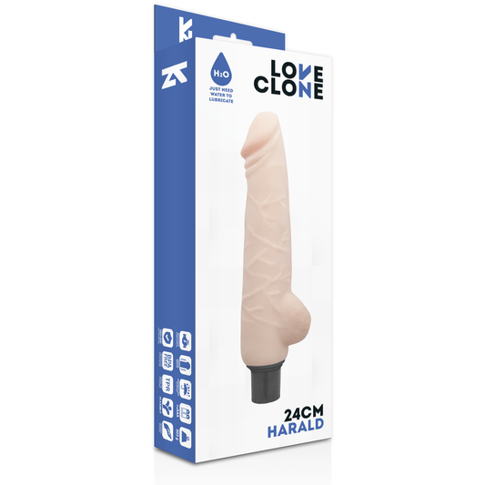 💦 LOVECLONE - Vibromasseur Autolubrifiant HARALD 24 cm - Réalisme & Innovation au service du plaisir