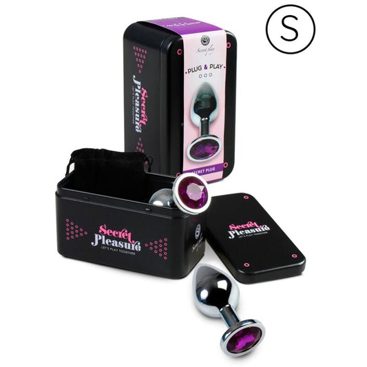 ✨ SECRETPLAY - Plug Anal Violet en Métal avec Cristal 💜